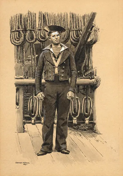 Моряк позирует by Эдуар Детель, 1887 — digital art print download