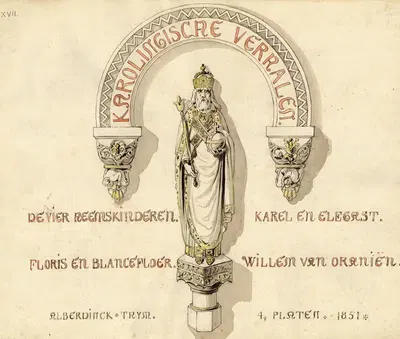 Каролингские истории (Обложка) by Эдвард Дюжарден, 1851 — digital art print download