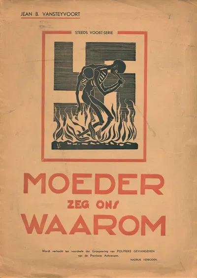 Moeder zeg ons waarom – Title page by Jean B. Vansteyvoort, 1950 — digital art print download