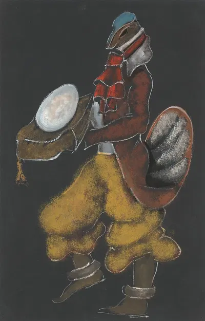 Цыпленок с яйцом by Лон Ландау, 1938 — digital art print download