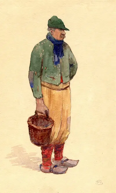 Рыбацкий тип из Мариекерке на Шельде (мариекерские лодки). by Морис Сегер — digital art print download