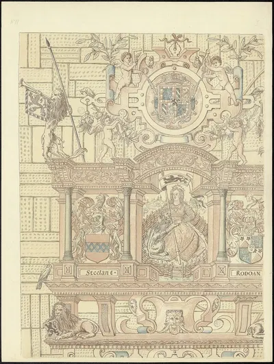 Карты Гента, нарисованные в 1619 году геодезистом Жаком Хоренболтом by Арман Хайнс, 1900 — digital art print download