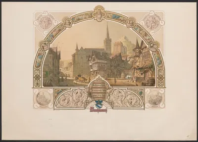 Bacharach by Caspar Scheuren, 1880-1883 — digital art print download