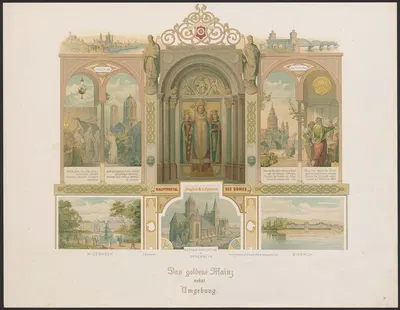 Das goldene Mainz nebst Umgebung by Caspar Scheuren, 1880-1883 — digital art print download