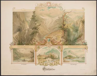 Graubünden by Caspar Scheuren, 1880-1883 — digital art print download
