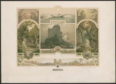 Maifeld und Burg Eltz by Caspar Scheuren, 1880-1883 — digital art print download