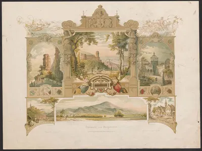 Odenwald und Bergstraße by Caspar Scheuren, 1880-1883 — digital art print download