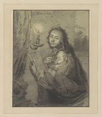 Портрет Годфрида Шалкена при свечах by Кристиаан Йоси, 1795-1828 — digital art print download