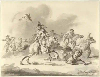Убегающие всадники by Кристиаан Йоси, 1821 — digital art print download