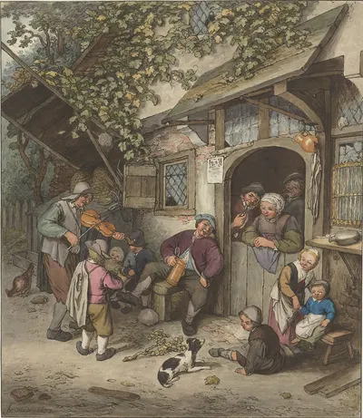 Скрипач у трактира by Корнелис Плос ван Амстел, 1766-1770 — digital art print download