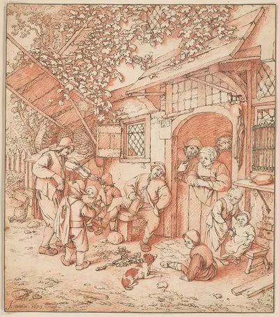 Скрипач у трактира by Корнелис Плос ван Амстел, 1766-1770 — digital art print download