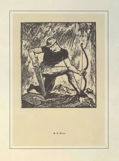 Лучник by Эмиль Рудольф Вайс, 1914 — digital art print download