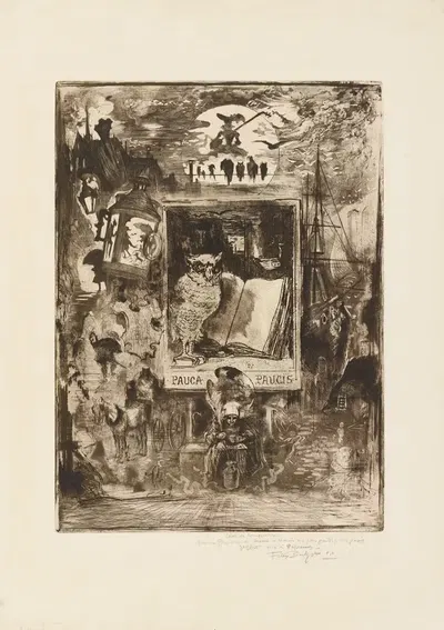 Сова by Феликс Илер Бюо, 1883 — digital art print download