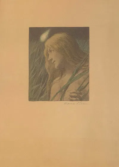 Bild einer Nixe mit Gräsern by Franz Hein — digital art print download