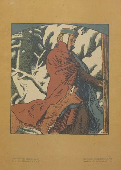 Der Winter by Franz Hein, 1913 — digital art print download