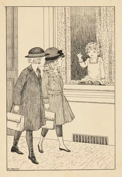 Meisje in een vensterbank by Freddie Langeler — digital art print download