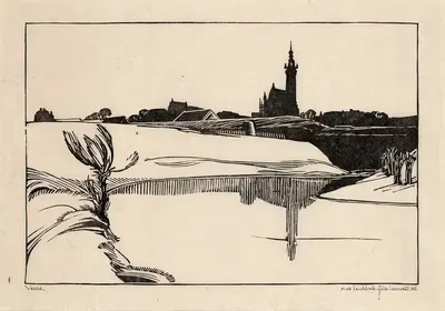 Вид на Веере из Дайкхауса by Фритс Ленсвельт, 1926 — digital art print download