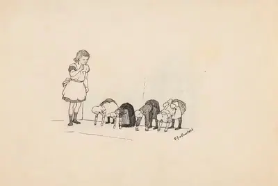 Девочка наказывает своих кукол. by Гейсбертус Иоганнес ван Овербек, 1892 - 1947 — digital art print download