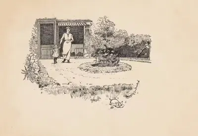 Мать и дочь ищут куклу в саду by Гейсбертус Иоганнес ван Овербек, 1892 - 1947 — digital art print download