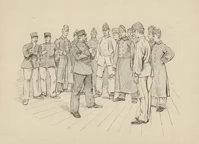 Компания в полукруге by Генрих М. Краббе, 1898 — digital art print download