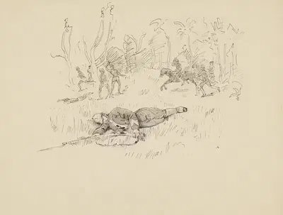 Раненый солдат на поле by Генрих М. Краббе, 1898 — digital art print download