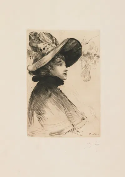 Голова парижанки by Анри Сомм, 1894 — digital art print download
