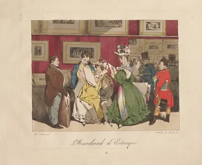 Торговец гравюрами by Генри Бонавентюр Моньё, c. 1830 — digital art print download