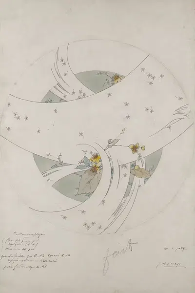 Design for a Soup Plate by Jules Auguste Habert-Dys — digital art print download