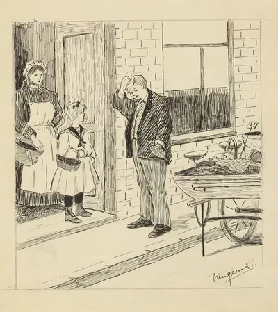 Продавец у двери by Лангенус, 1900-1930 — digital art print download