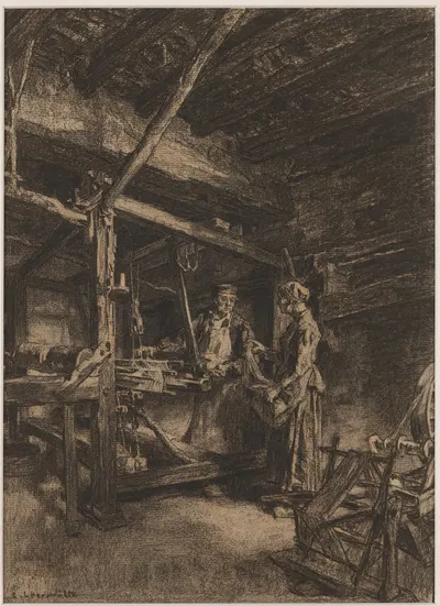 Ткач (Le tisserand) by Леон Огюст Лермиц, 1887 — digital art print download