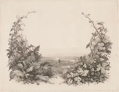 Художник за работой на природе by Пьер Луи Дюбурк, 1841 — digital art print download