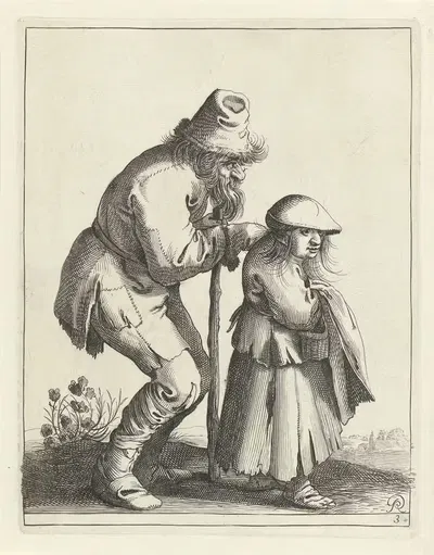 Два нищих. by Питер Янсз. Кваст, 1638-1652 — digital art print download