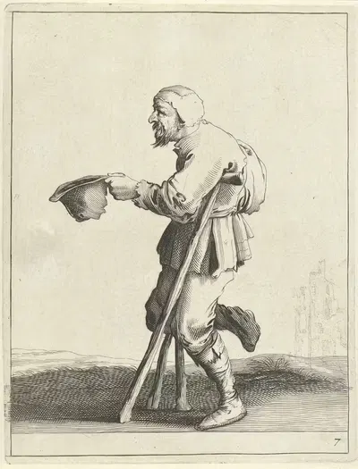 Хромой нищий by Питер Янсз. Кваст, 1638-1652 — digital art print download