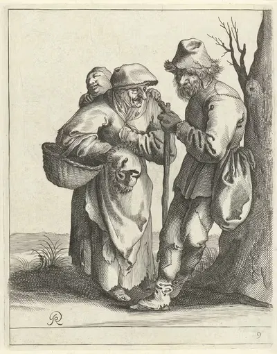 Бродяги у дерева by Питер Янсз. Кваст, 1638-1652 — digital art print download