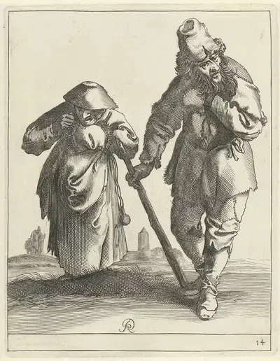 Пожилые нищие by Питер Янсз. Кваст, 1638-1652 — digital art print download