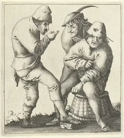 Три крестьянина by Питер Янсз. Кваст, 1638-1652 — digital art print download