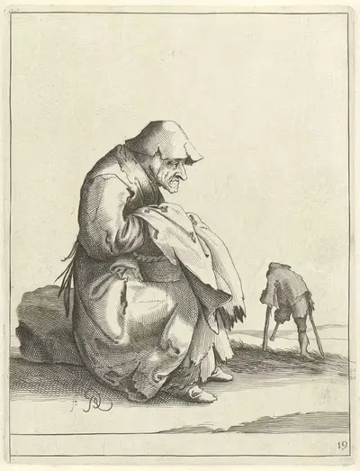 Пожилая нищенка by Питер Янсз. Кваст, 1638-1652 — digital art print download