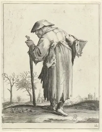 Старая нищенка by Питер Янсз. Кваст, 1638-1652 — digital art print download