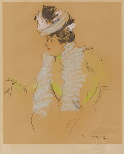 Madame X at the Grand Prix by Ramón Casas — digital art print download