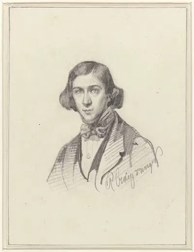 Портрет Пьера Луи Дюбурка by Рейньер Крейвангер, 1841 - 1842 — digital art print download