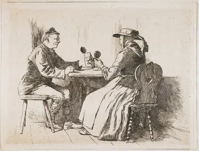 На здоровье! by Роберт Кёлер, 1886 — digital art print download