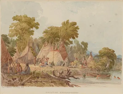 Dacotah Encampment by Seth Eastman — digital art print download