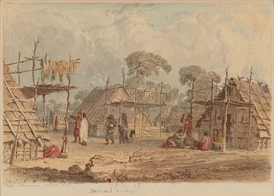 Dacotah Village by Seth Eastman — digital art print download