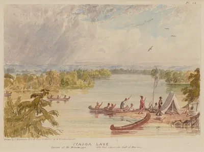 Itasca Lake, Source of the Mississippi, 1575 Feet above the Gulf of Mexico by Seth Eastman — digital art print download