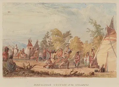 Marriage Custom of the Indians by Seth Eastman — digital art print download