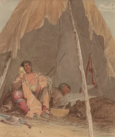 Medicine Man Curing a Patient by Seth Eastman, 1850 — digital art print download