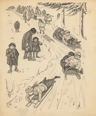 Спящие дети by Виллем Потаст, 1887-1916 — digital art print download