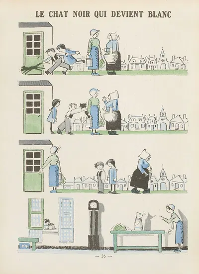 Черная кошка, которая становится белой by Андре Эле, 1924 — digital art print download