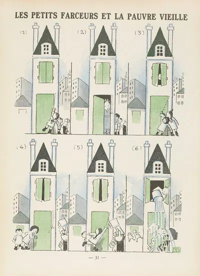 Маленькие шутники и бедная старая by Андре Эле, 1924 — digital art print download