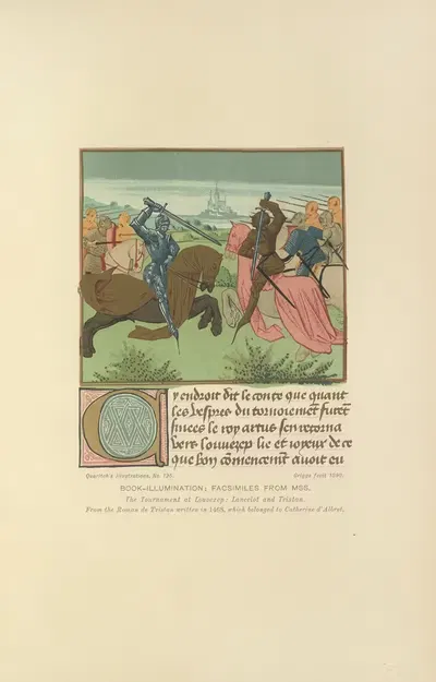 Турнир в Лувезепе; Ланселот и Тристан by Бернард Куарич, 1890 — digital art print download